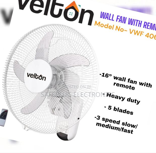 Veltons 16” Wall Fan – Modern Design With Remote Control
