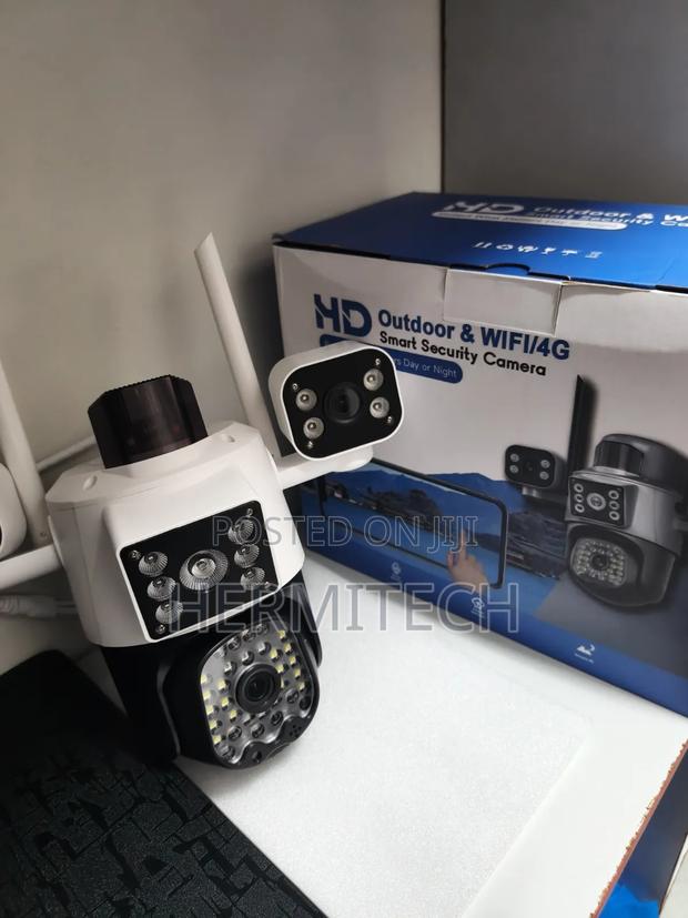 Triple Lens 4g Electric CCTV With Automatic Lighting for Night Vision