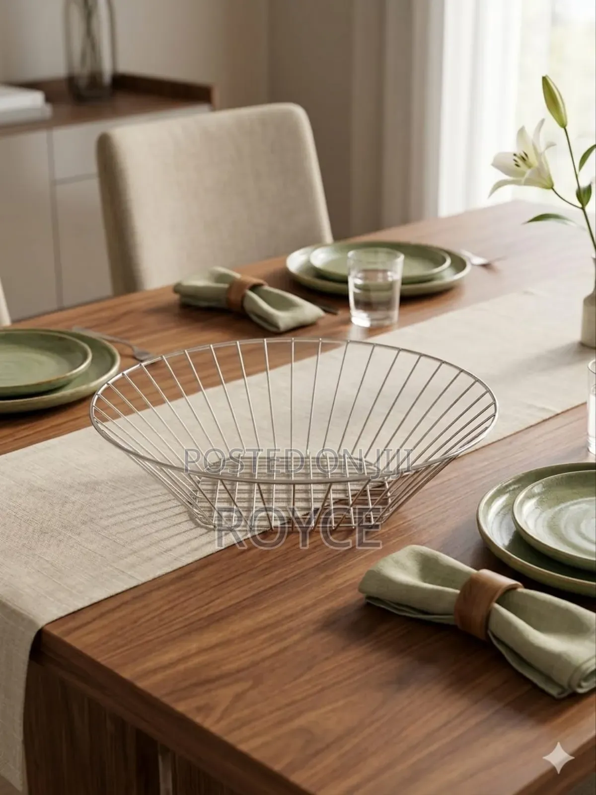 Versatile Stainless Steel Basket / Centerpiece