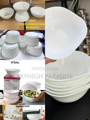 *6inch Bowls Restocked*
Size 6inch
 Available in White
P