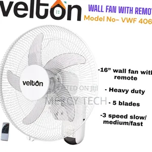 Velton* Wall Fan With Remote, Model *Vwf 40633*