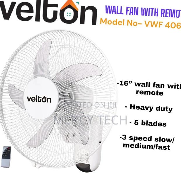 Velton* Wall Fan With Remote, Model *Vwf 40633*