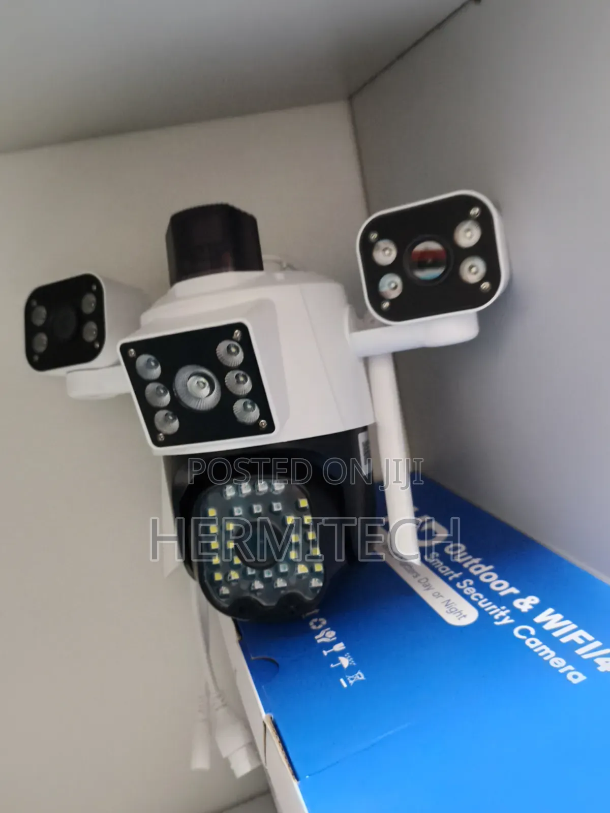 Triple Lens Smart Net 4g Sim Electric Model CCTV With Ethernet Cable