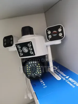 Triple Lens Smart Net 4g Sim Electric Model CCTV With Ethernet Cable