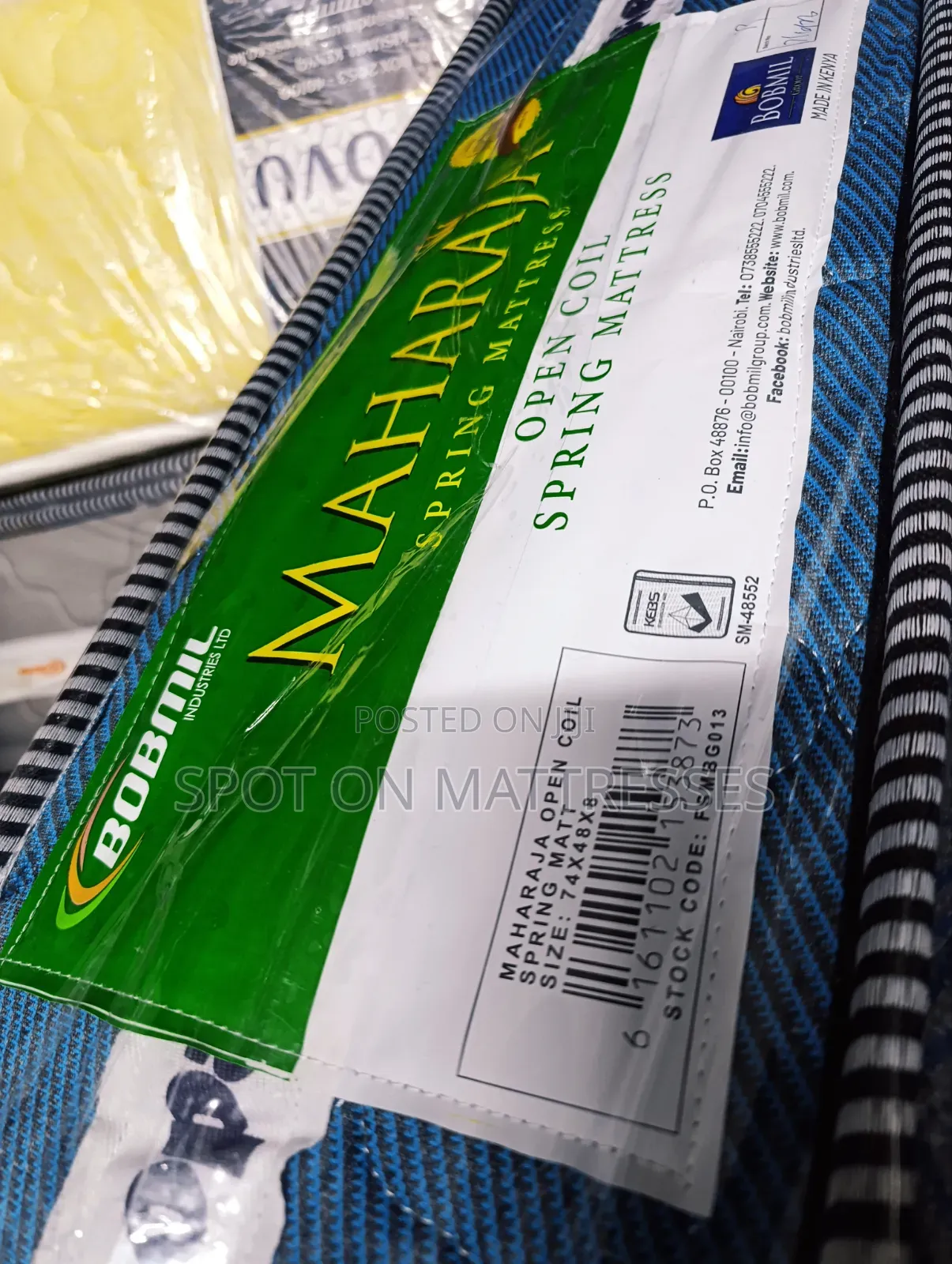 4x6x8 or 74x48x8 Inches. Bobmil Spring Mattresses. Free Delivery!