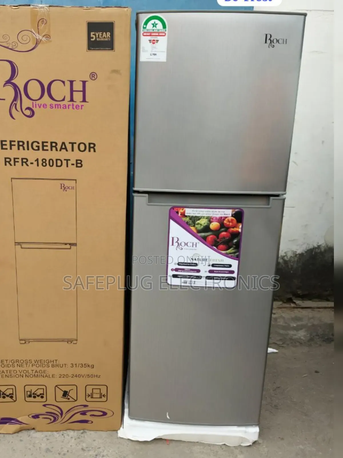 Roch 2 Door Refrigerator 134 Litres – Spacious Efficient