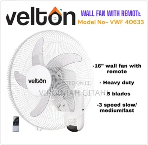 Veltons 16 Inches Wall Fan With Remote