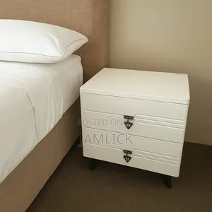 Triangle Lock Wooden Bedside Drawer - Th
