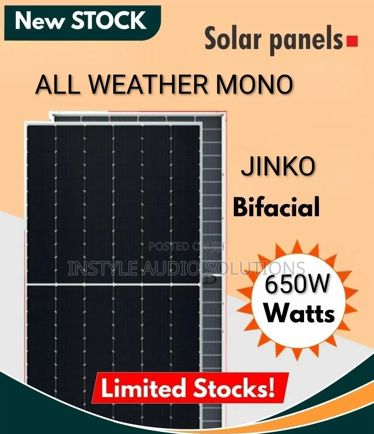 650w Monocrystalline Bifacial Top Quality All Weather Solar Panels