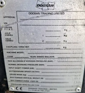 Compressor 2015 Doosan 731e+ 3cyl Diesel 10bars 105cfm Ex-Uk