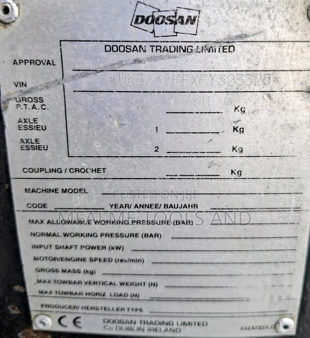 Compressor 2015 Doosan 731e+ 3cyl Diesel 10bars 105cfm Ex-Uk - thumbnail 4