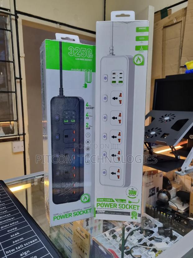 3250w 5 Way Power Extension With Type-c And Usb - thumbnail 3