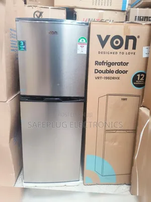 Von 195 Litres Double Door Fridge – VRT-196drhx Energy Saving Model