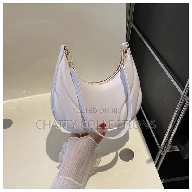 White Leather Ladies Moon Bags / Shoulder Bags
