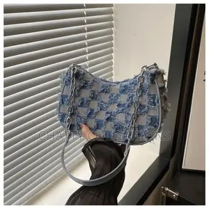 Denim Blue Ladies Moon Bags / Shoulder Bags