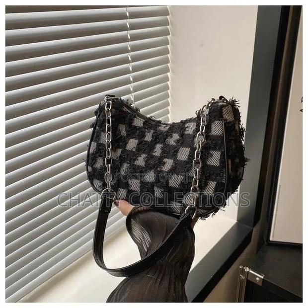 Black Denim Ladies Moon Bags / Shoulder Bags