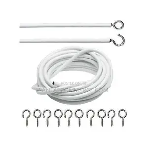 1 Pc Curtain Wire With Hooks