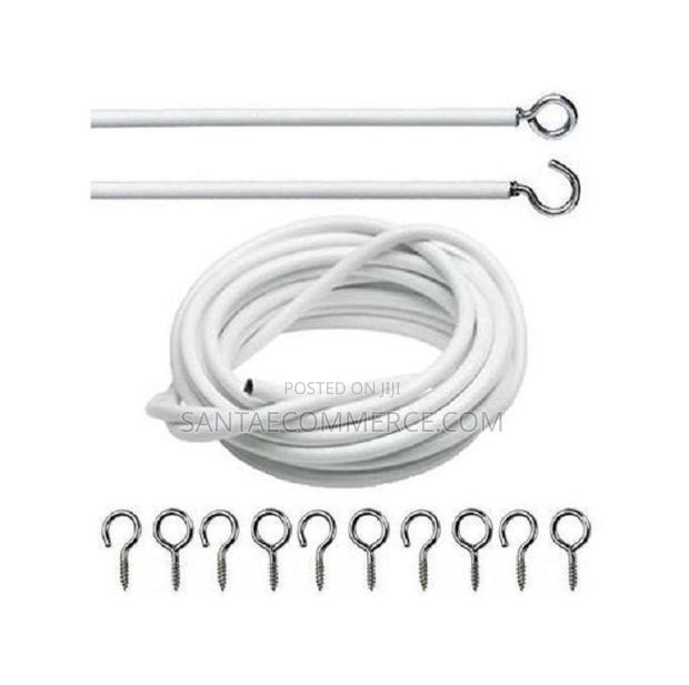 1 Pc Curtain Wire With Hooks