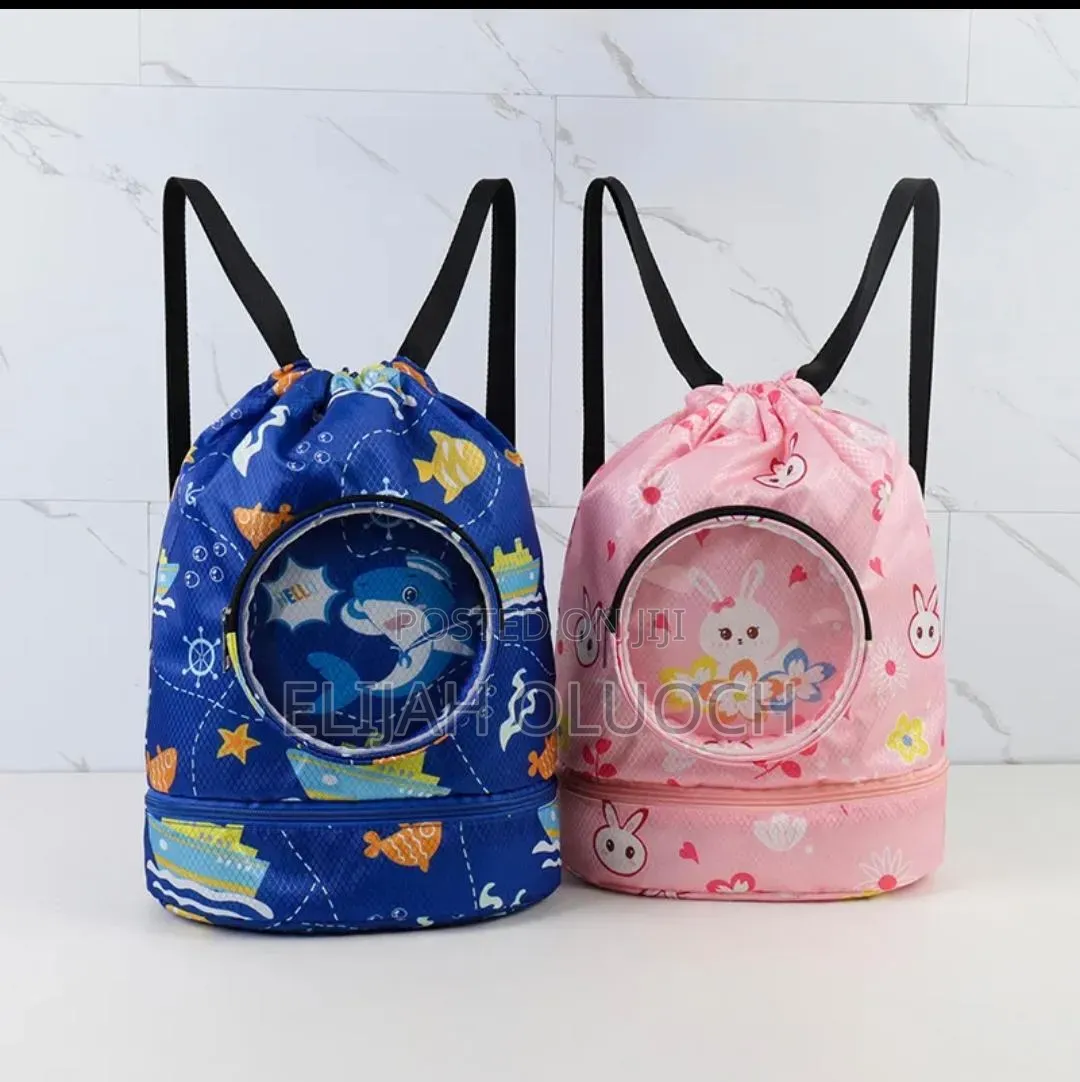 Cute Cartoon Drawstring Waterproof Swimming Bag/Gymbag