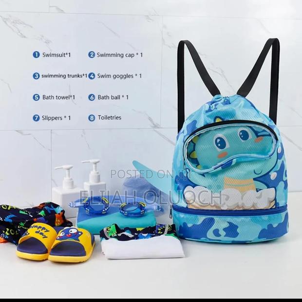 Cute Cartoon Drawstring Waterproof Swimming Bag/Gymbag - thumbnail 4