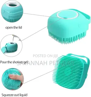 Silicone Shampoo Dispenser Soft Bristle for Long Short Haired Dogs Cat