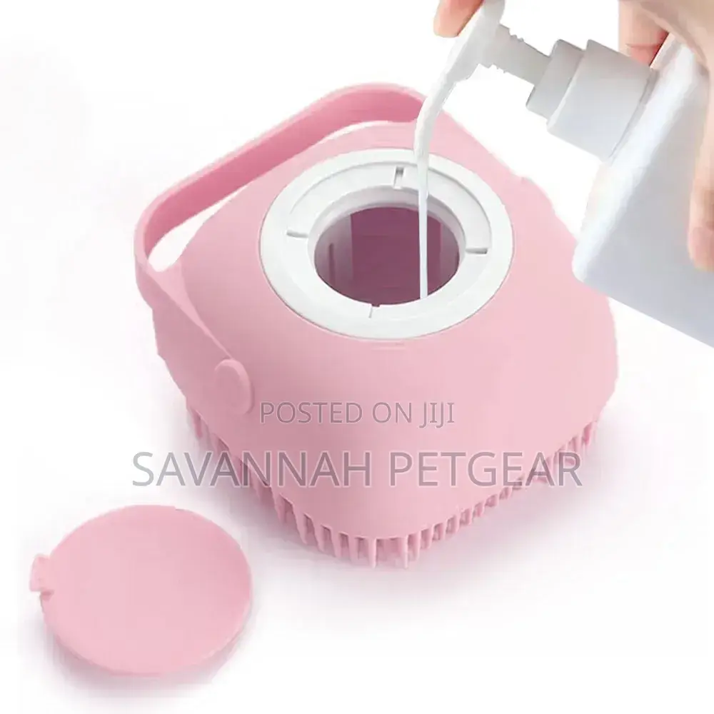 Silicone Shampoo Dispenser Soft Bristle for Long Short Haired Dogs Cat