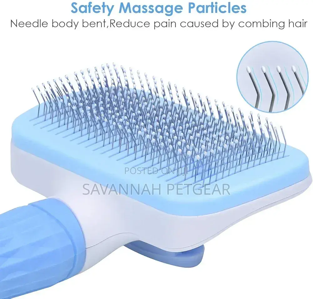 Auto Slicker Self Cleaning Brush for Grooming Dogs Cats