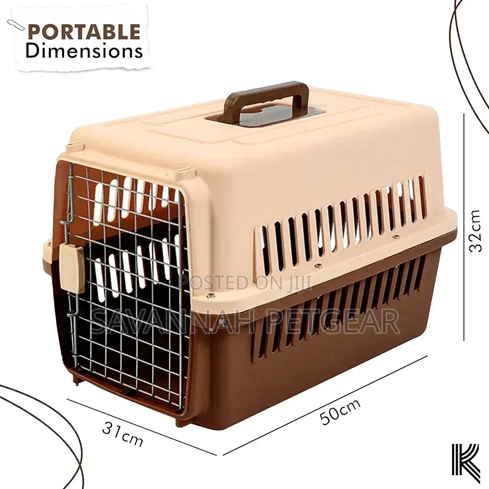 Pet Cage for Travelling Storage With Ventilation Space (Small,Brown)