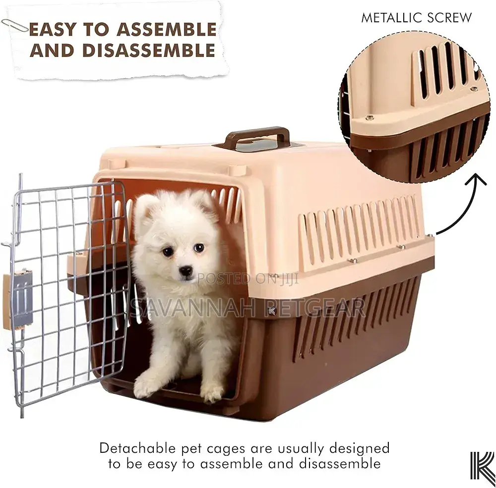 Pet Cage for Travelling Storage With Ventilation Space (Small,Brown)