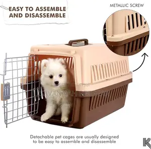 Pet Cage for Travelling Storage With Ventilation Space (Small,Brown)