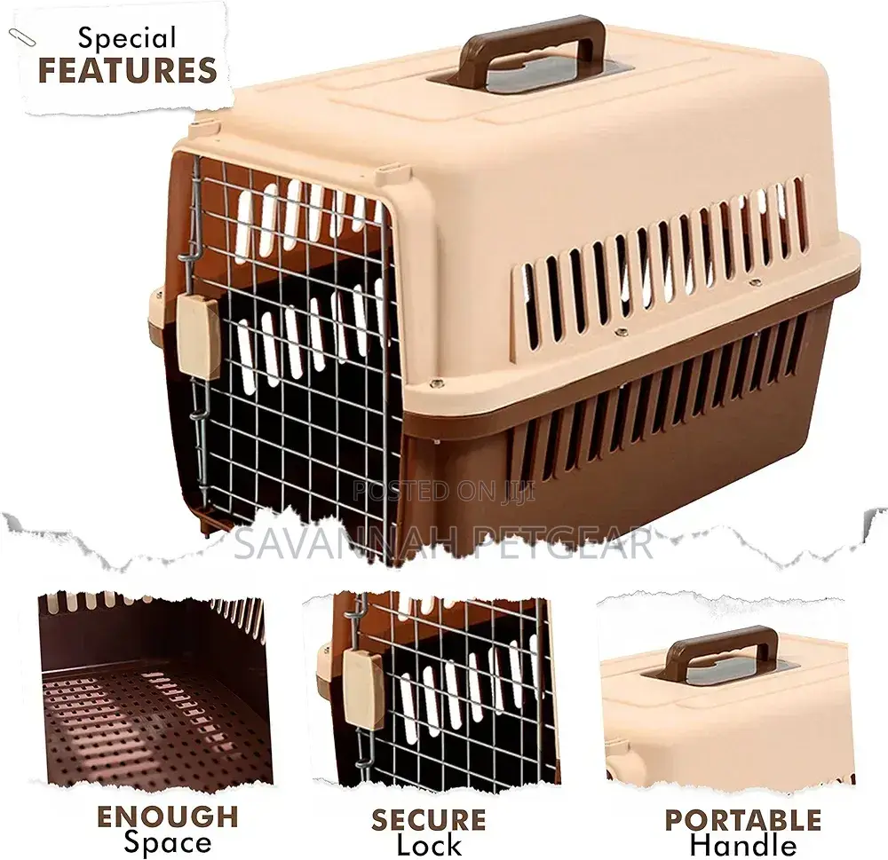 Pet Cage for Travelling Storage With Ventilation Space (Small,Brown)