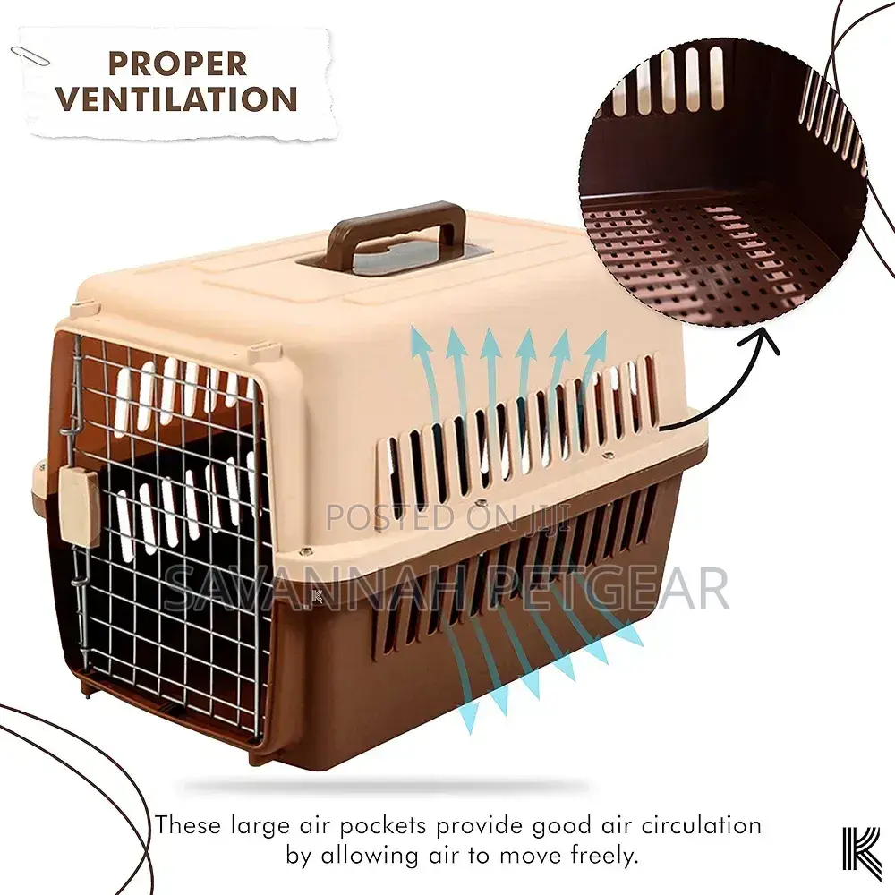 Pet Cage for Travelling Storage With Ventilation Space (Small,Brown)
