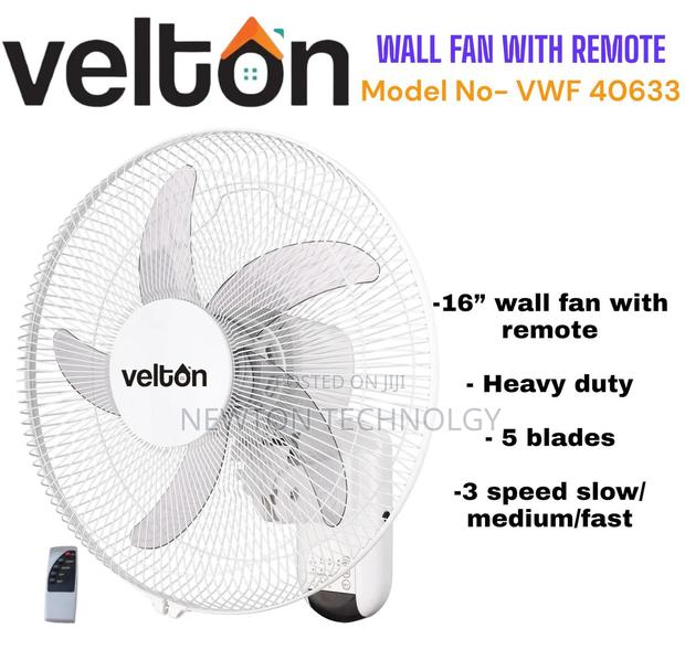 Veltons 16 Inches Wall Fan With Remote