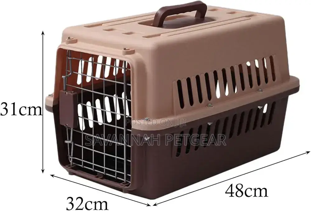 Hard Sided Pet Transport Carrier Cage for Carrying Cats and Puppies