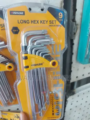 Yishijie 9-Piece Industrial Long Hex Key Set (Torx Type).