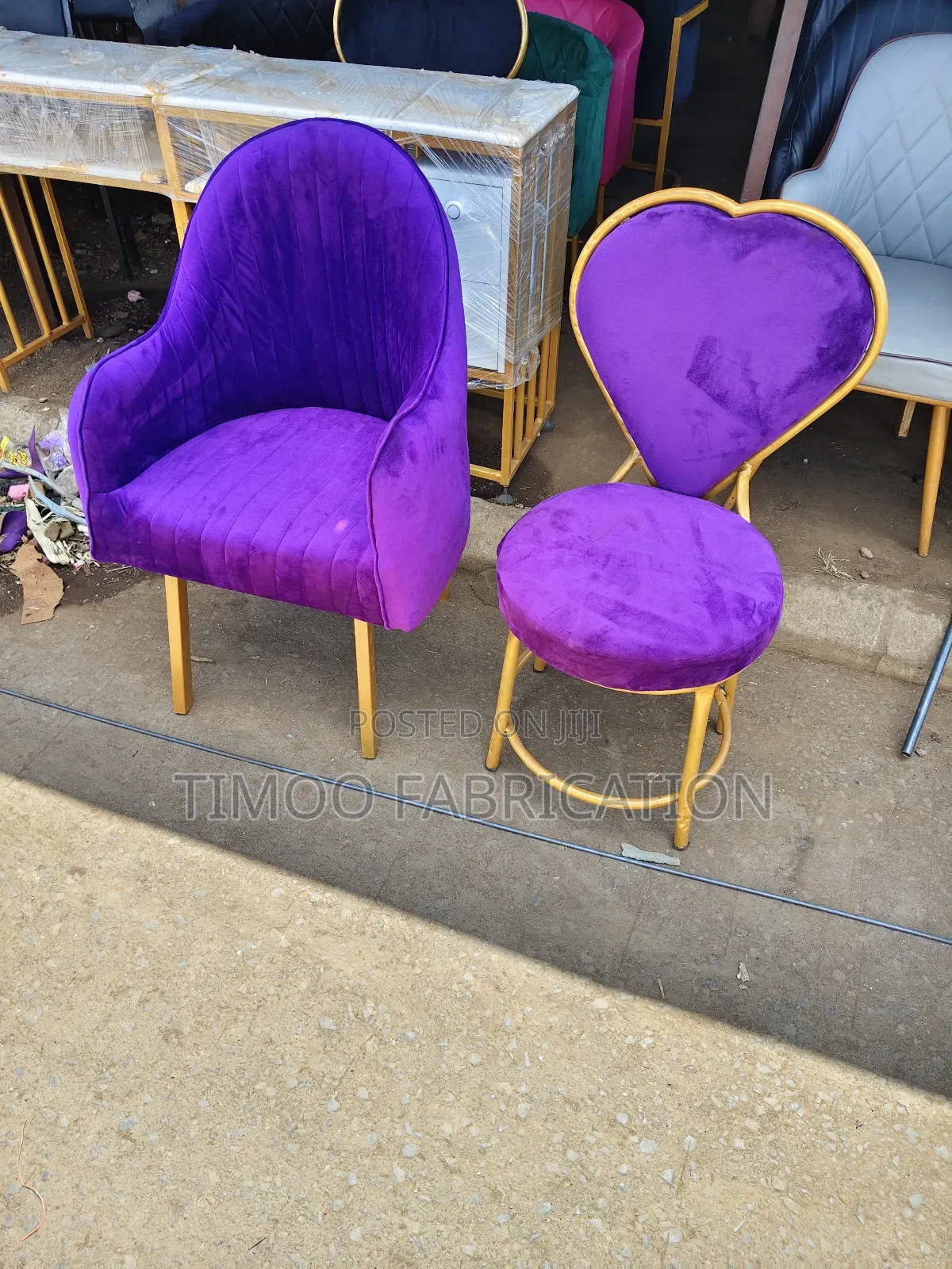 Salon Styling Seats and Love Seat
