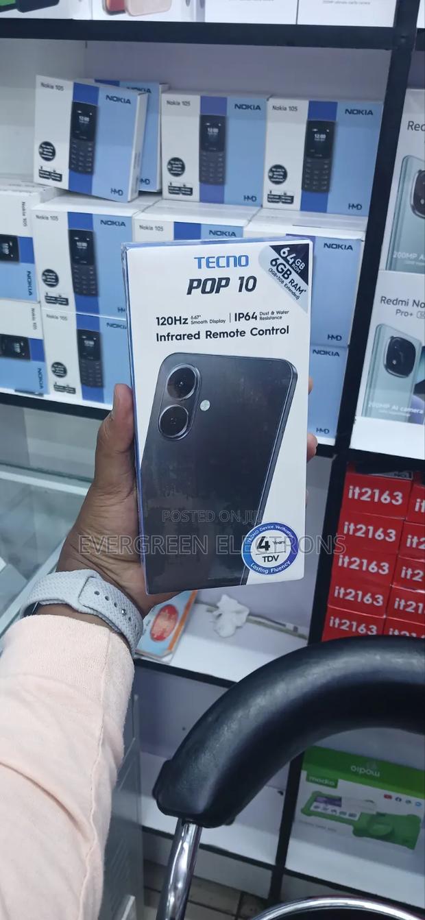 New Tecno Pop 10 64 GB Black - thumbnail 2