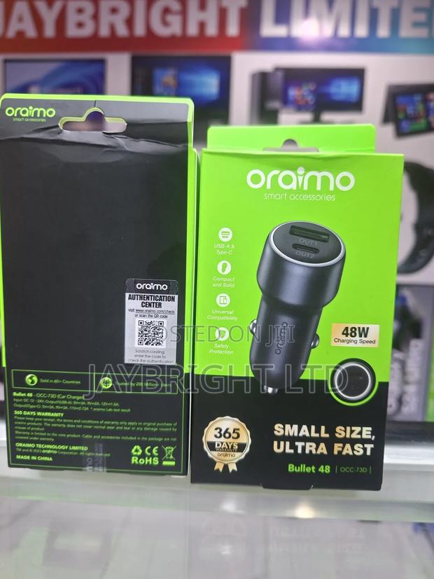 Oraimo Bullet 48 48w Car Charger - thumbnail 2