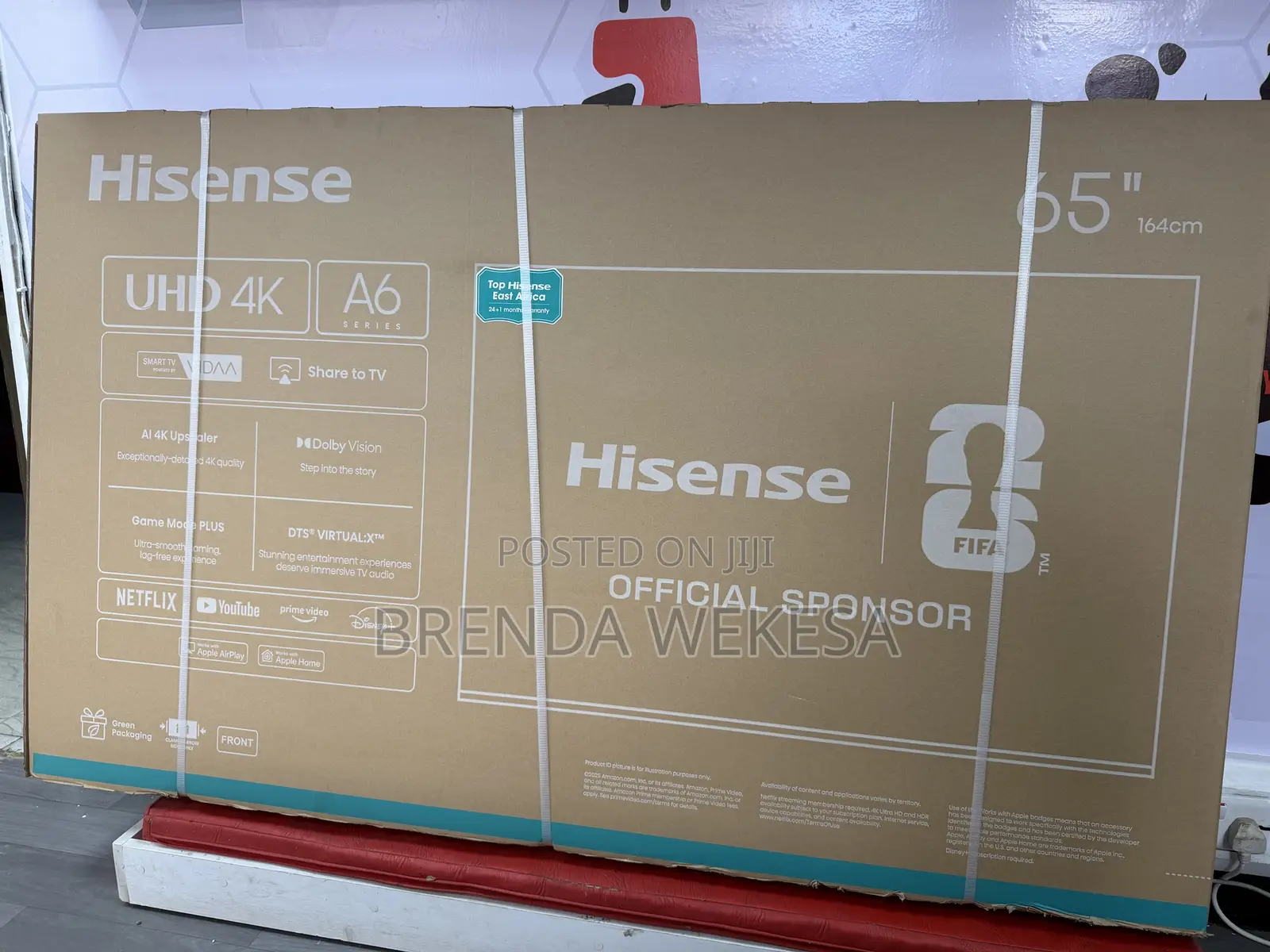 Hisense 65′′ A6q Uhd Smart Frameless Tv – 65a6qken (New Model)