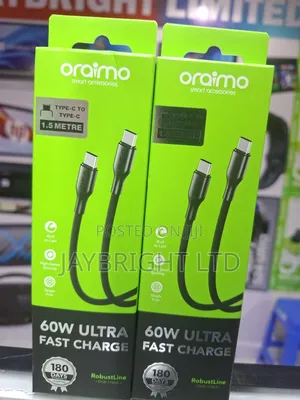 Oraimo Cable 1m 60w Type-C to Type-C Data Cable