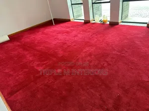Plain Red Thick Pile Carpet | Superior Vip Comfort
