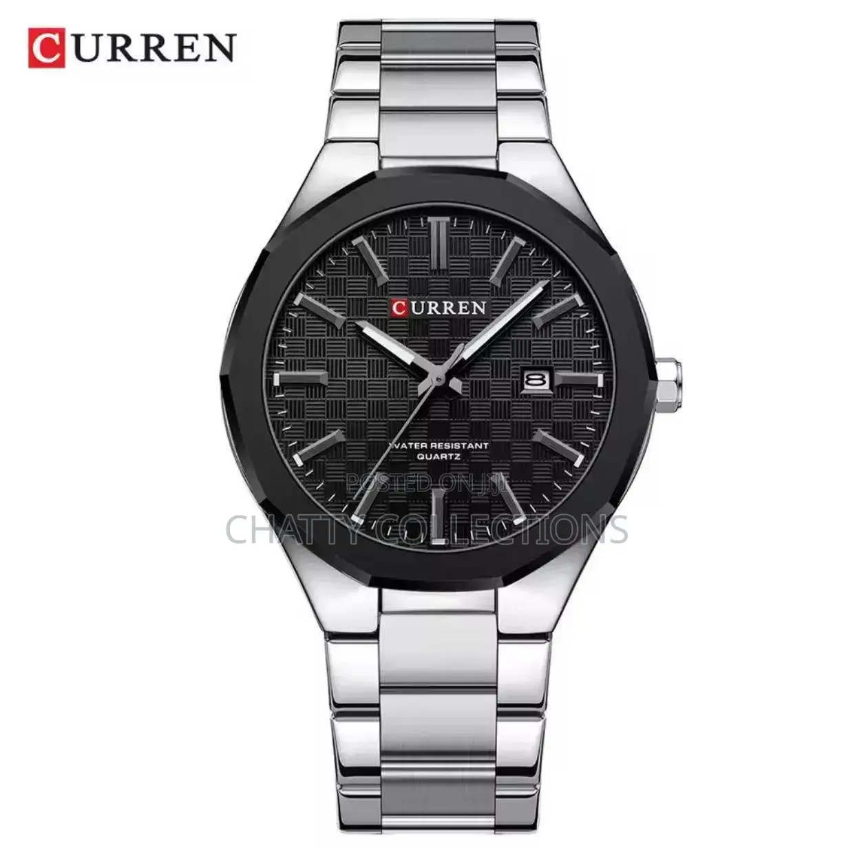 Silver and Black Curren Gents Wrist Watches