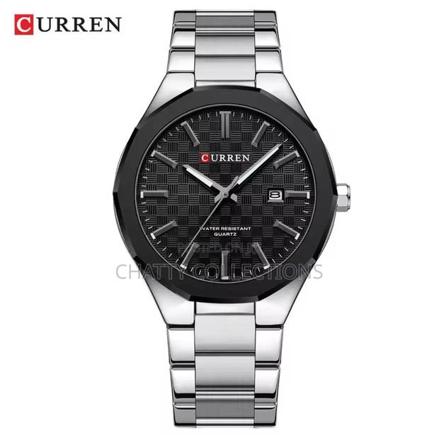 Silver and Black Curren Gents Wrist Watches