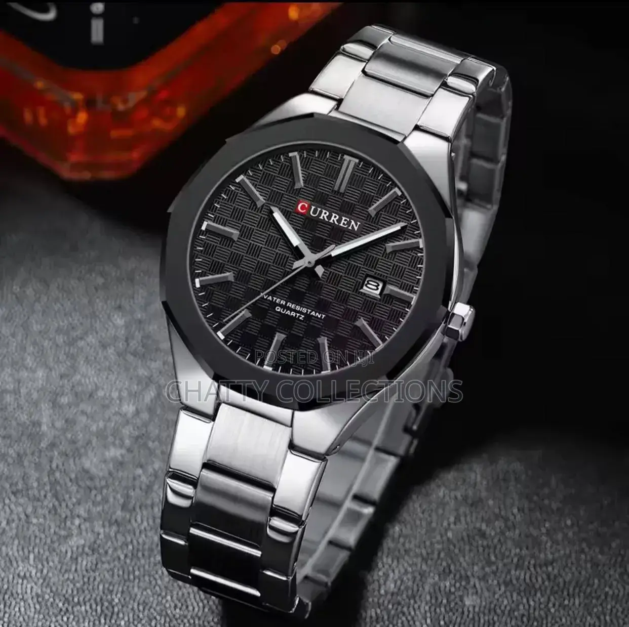 Silver and Black Curren Gents Wrist Watches
