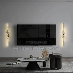 Wave-Shaped Led Wall Lamp Black