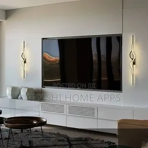 Wave-Shaped Led Wall Lamp Black