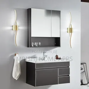 Modern Double-Wave Gold Led Wall Light