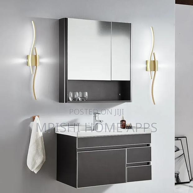Modern Double-Wave Gold Led Wall Light - thumbnail 5