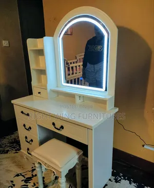 Modern White Makeup Vanity Set