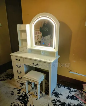 Vanity Desk With Led Mirror